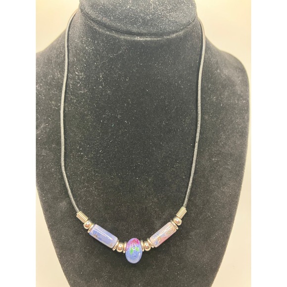 Lavender Bead Cord 17.75 Inch Necklace! - Picture 2 of 12